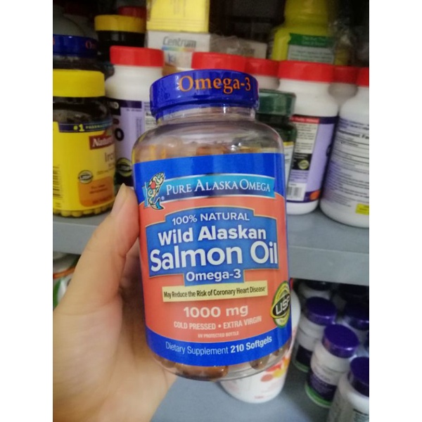 Viên uống Pure Alaska Omega Wild Alaskan Salmon oil omega 3 210 viên