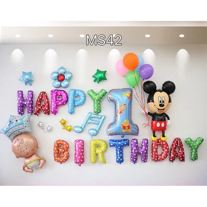 SET BÓNG SINH NHẬT CHO BÉ HÌNH MICKEY