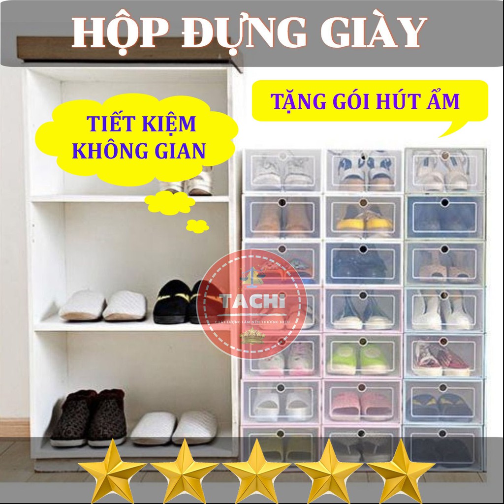 Hộp đựng giày size lớn làm bằng nhựa mica có nắp cứng chịu lực chống bụi bẩn