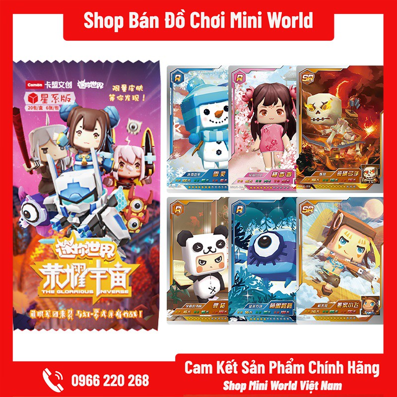 Thẻ Bài Mini World SS1 [Gửi 1 Gói Ngẫu Nhiên, 6 Thẻ Bài]