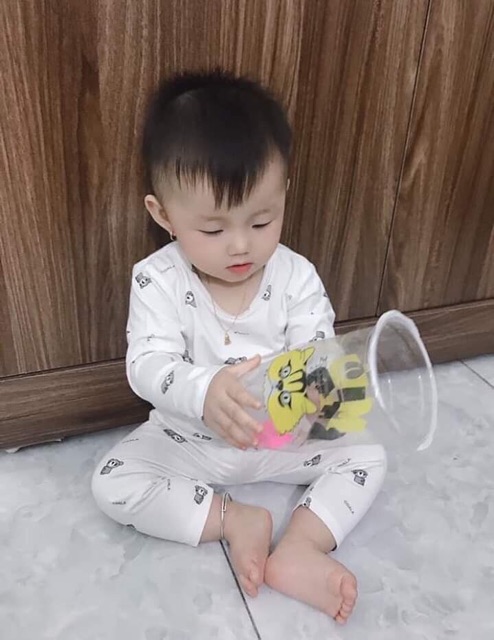 BỘ THUN LẠNH PEEKABOO CẠP CAO HOẠ TIẾT GẤU TRÚC