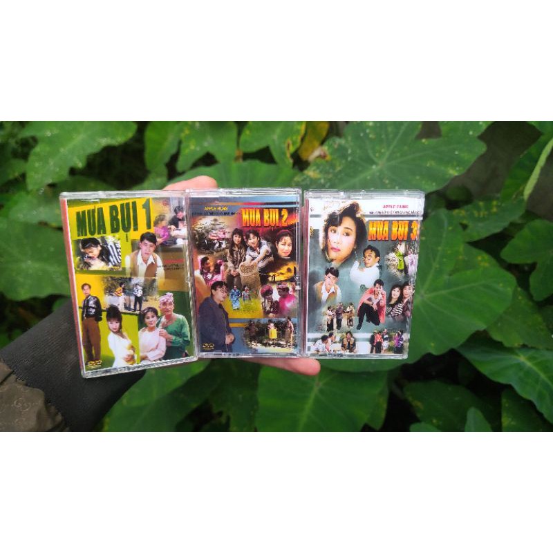 Combo 3 băng casette ca nhạc hài kịch Mưa bụi năm 1990