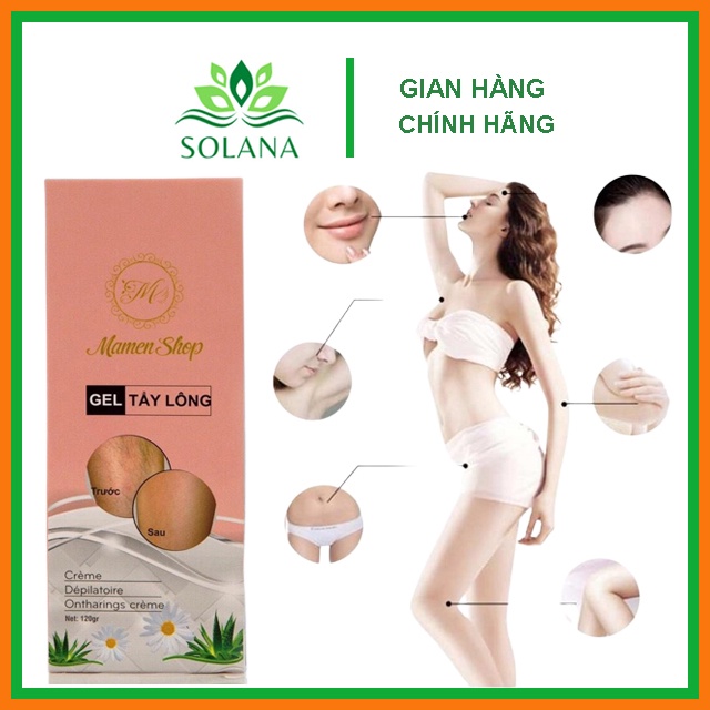 Kem Tẩy lông Mamen Shop Triệt Sạch Các Loại Lông Ria Mép Vùng Nách Vùng Kín Bikini Chân Tay, Không Đau Rát SOLANA