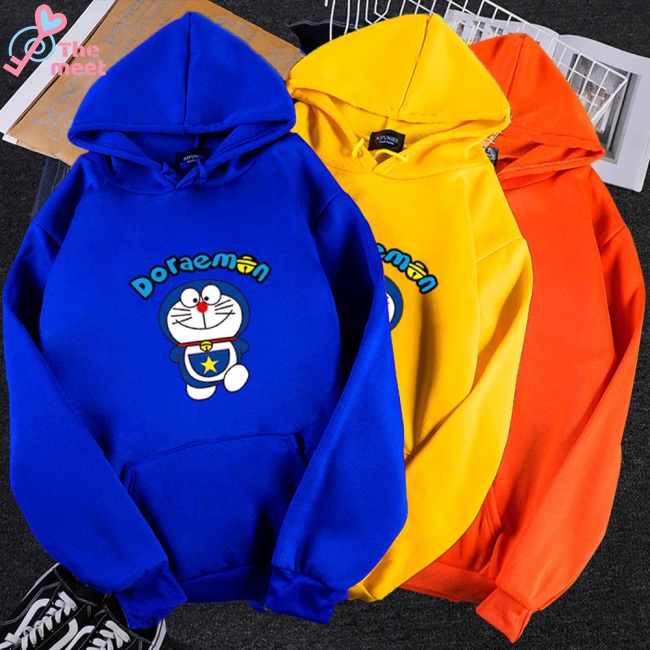 Áo Hoodie Dày In Hình Doraemon