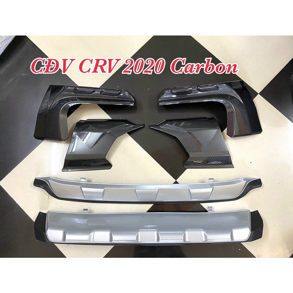 Ốp chống đá văng Honda Crv 2020-2021, bộ cản trước sau CRV. Có 3 màu trắng, đen, carbon
