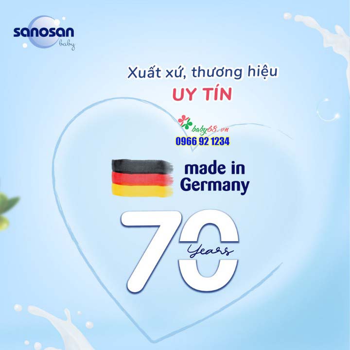 [Hữu cơ] Kem Dưỡng Ẩm Cho Bé Sanosan Chiết Xuất Olive Hữu Cơ 75ml