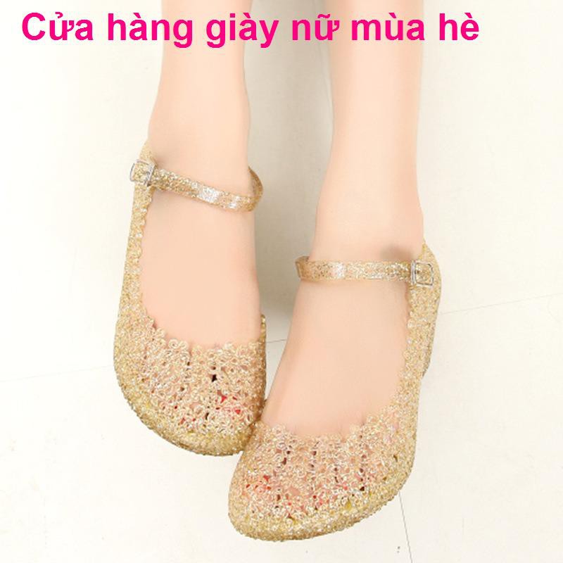 Wedge Sandals Square Dance Hollow Nhựa tổ chim Giày đi biển mùa hè Lỗ nữ Các nhà sản xuất cao gót Bán buôn 601