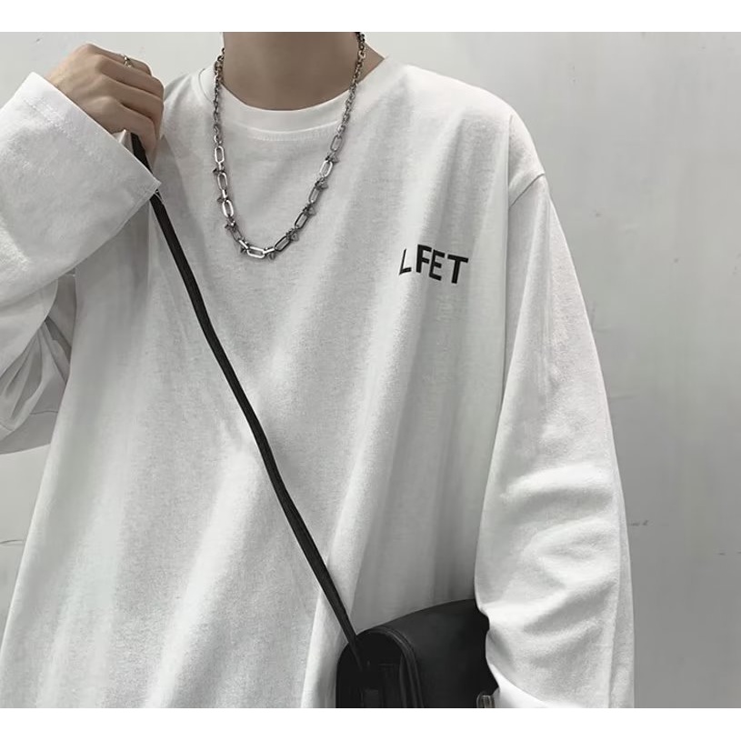 Áo Thun Tay Dài Oversize Chất Liệu Cotton In Họa Tiết Chữ Thời Trang Mùa Hè Cho Nam Và Nữ SIze M-8XL