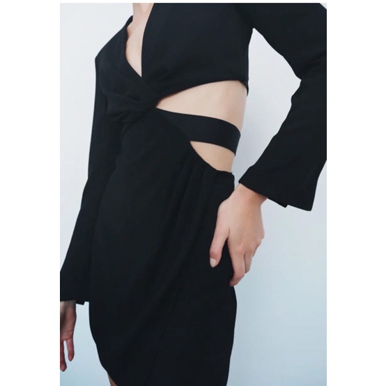 Đầm vest cut out eo tay dài tqxk