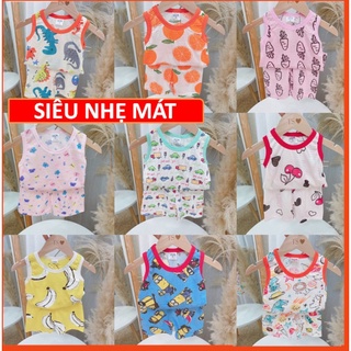 Xả bộ ba lỗ cotton giấy tăm tre cho bé - bộ 385