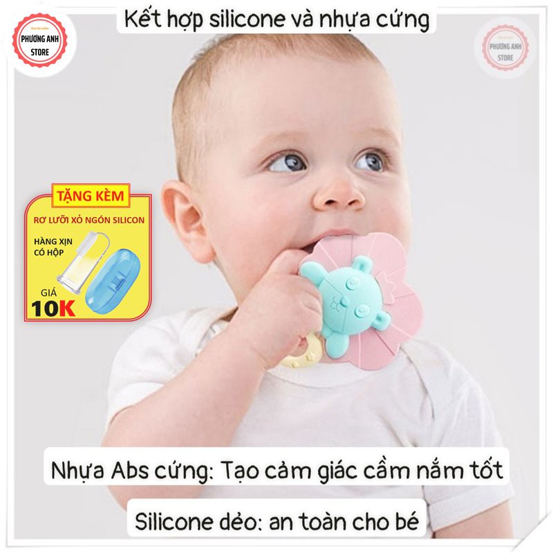 BỘ GẶM NƯỚU LỤC LẠC SILICON SET 8 MÓN CÓ HỘP CHO BÉ 💛FREESHIP XTRA💛 HÀNG CHÍNH HÀNG BABY RATTLE CAO CẤP