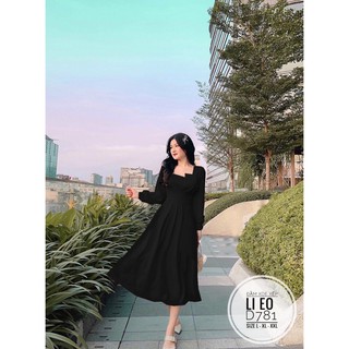 Bigsize Đầm xòe xếp li eo D781