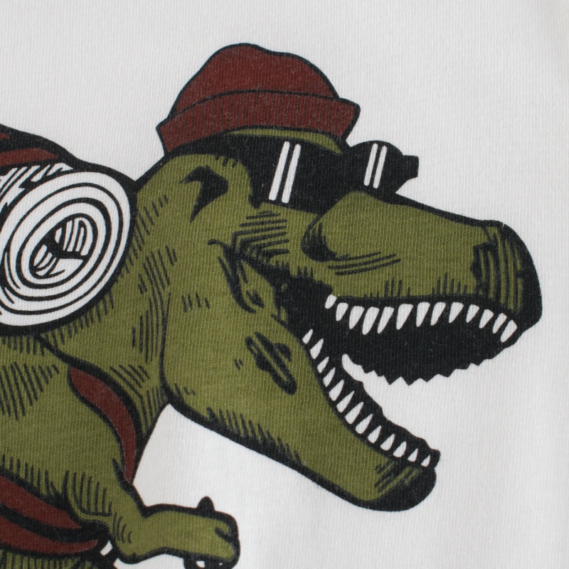 Áo thun bé trai TrueKids, áo thun cho bé trai in khủng long chất cotton 100%