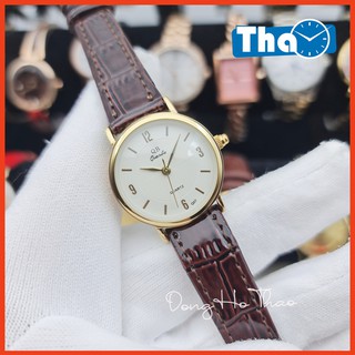 Đồng Hồ Nữ Qb Dây Da Mặt Tròn Trẻ Trung Chống Nước
