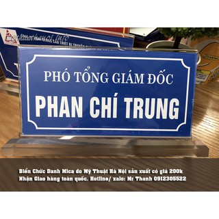 Biển chức danh Mica trong