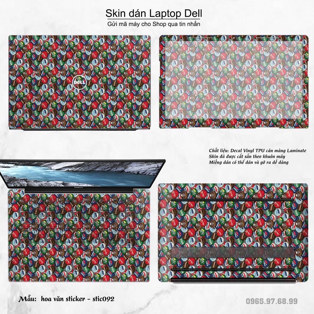 Skin dán Laptop Dell in hình Hoa văn sticker _nhiều mẫu 16 (inbox mã máy cho Shop)