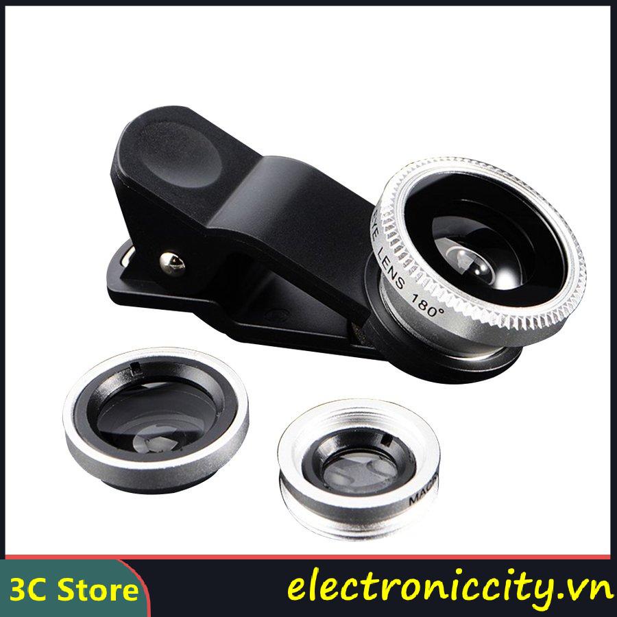 Bộ ống kính 3 trong 1 cho điện thoại