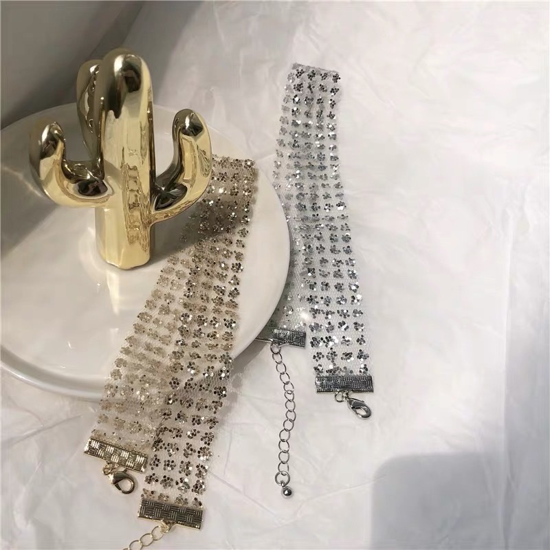 Choker Vòng Cổ Lấp Lánh Lưới Kim Tuyến Sexy - Vani Store - TS000272