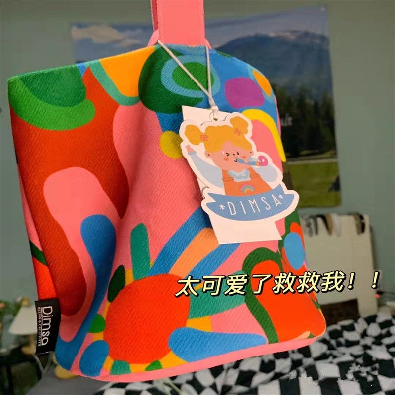 Túi Tote Vải Canvas Sức Chứa Lớn In Họa Tiết Graffiti Độc Đáo Phong Cách Nhật Bản