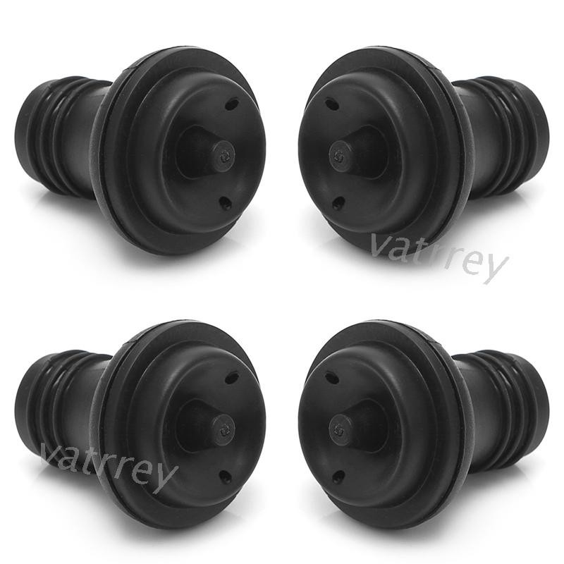VA 4 Pcs Rubber Vacuum Suction Bottle Stopper Vacuum Wine Pump Preserver Stoppers