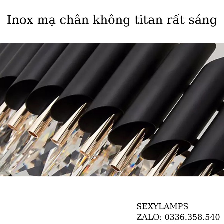 Đèn Thả Pha Lê Trang Trí Phòng, Bàn Ăn, Cầu Thang Đẹp Cao Cấp. Tặng Kèm Bóng LED Thủy Tinh