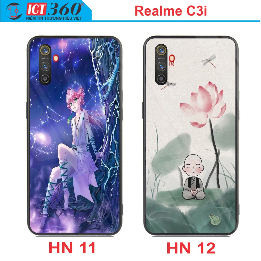 Ốp Lưng Kính Nano Realme C3I Phủ Bóng - in theo yêu cầu