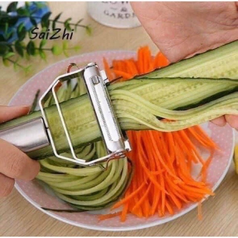 Cây Bào Rau Củ Thân Kim Loại 2 in 1 nạo rau củ