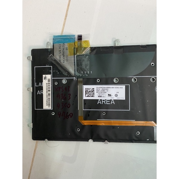 xác bàn phím dell xps 13 9343 9350 9360 chưa test 0dkdxh có đèn không bảo hành