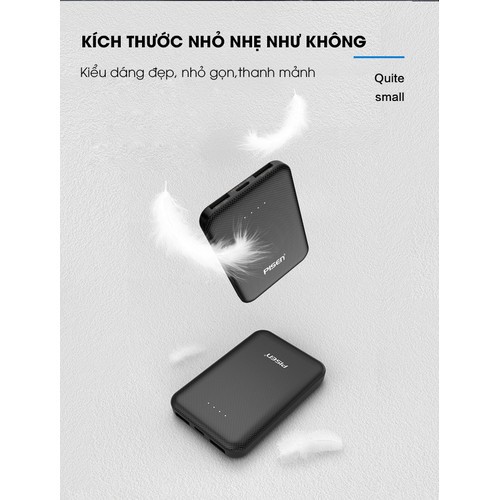 Sạc dự phòng  Mini 5000mAh (Type-C, 2x USB 2A )