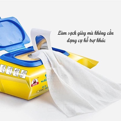 Khăn Giấy Lau Giày Sneaker Siêu Sạch Hộp 30 Tờ Siêu Hot Không Hoá Chất Làm Hại Da Tay, Vải Giày H304-A