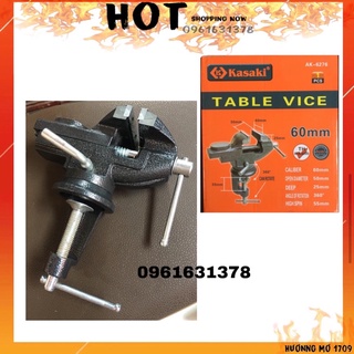 Ê tô kẹp bàn 60mm đa năng có mâm xoay 360 độ