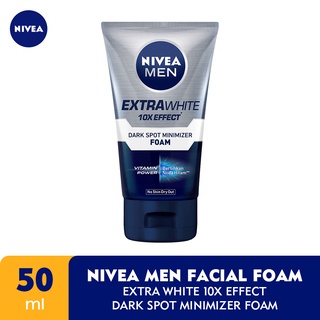 Image of NIVEA MEN Personal Care Men Extra White Dark Spot Minimizer Facial Foam - 50 ml