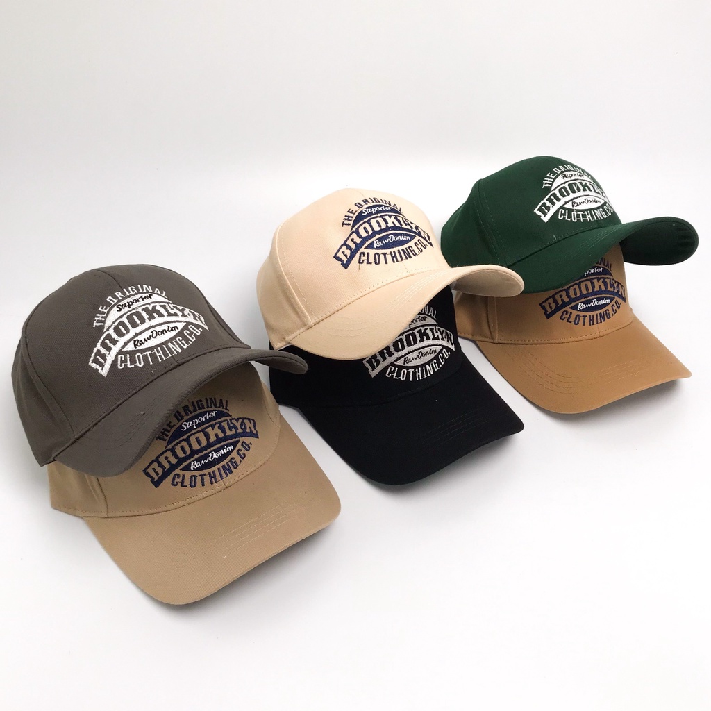 Mũ lưỡi trai Unisex  Nón kết Ulzzang thêu BROOKLYN chất kaki cao cấp nam nữ Molly Fashion – NK023