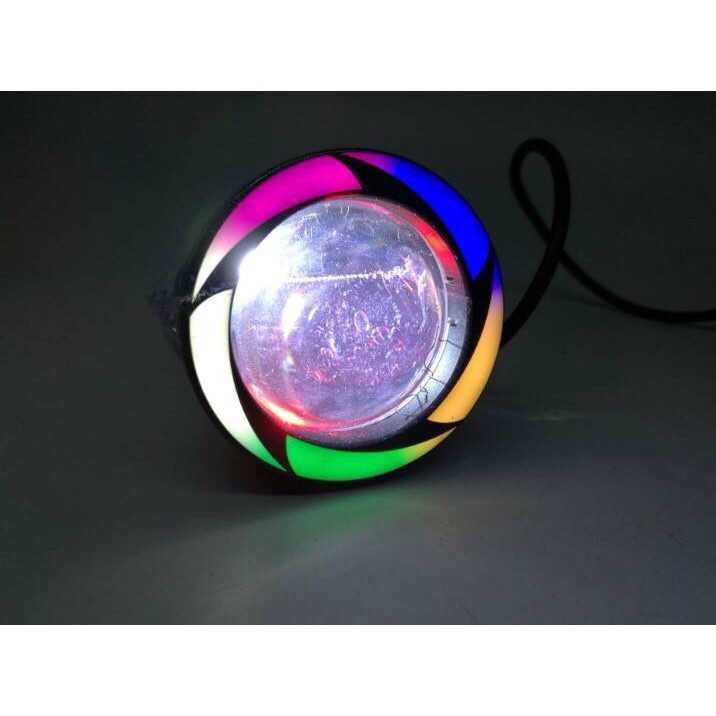 Bóng led trợ sáng u7 viền lốc xoáy có khung viền sắt - phukientuhien