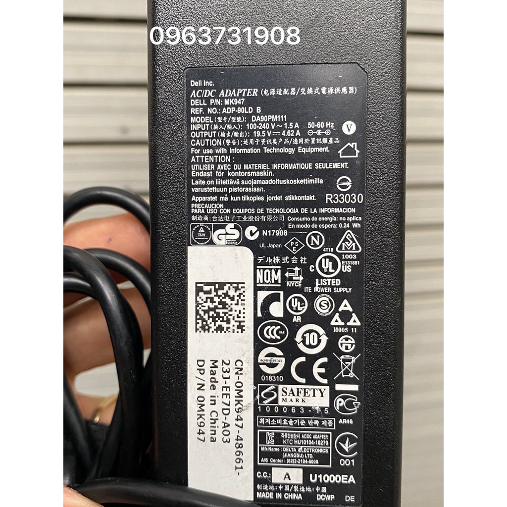 Sạc Laptop Dell XPS L502X L521X chính hãng DELL