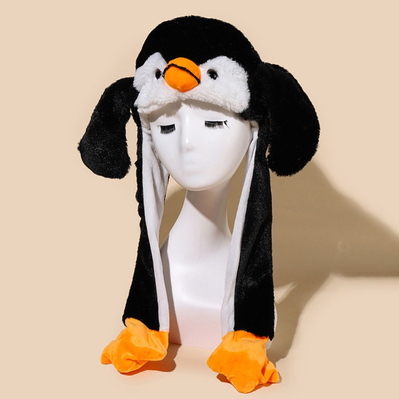 Mũ Trùm Đầu Hình Động Vật Bằng Lông Nhung Dễ Thương Xinh Xắn