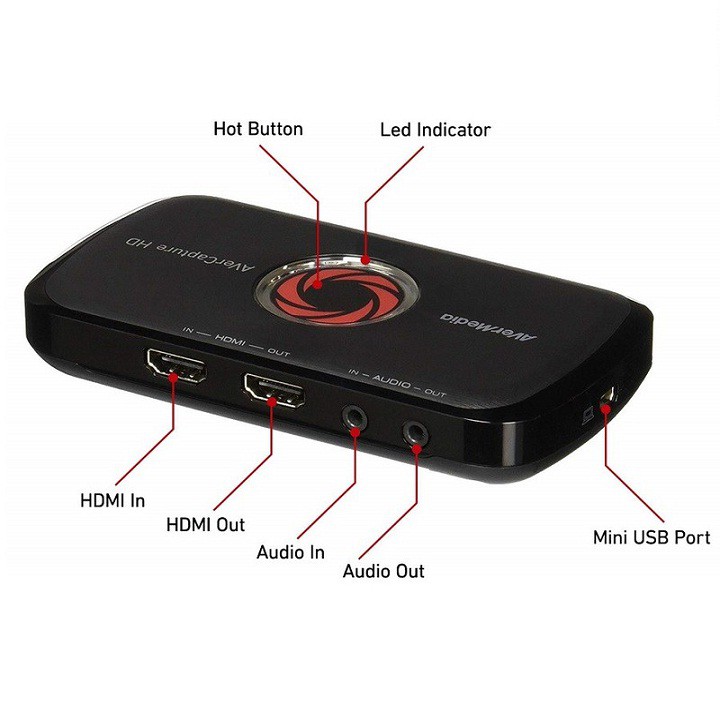 Thiết Bị Ghi hình HDMI cao cấp Avermedia GL310 hỗ trợ full HD 1080p - Hàng Chính Hãng