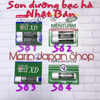 (Đủ bill,chuẩn store Nhật) Son dưỡng bạc hà Omi ,Rohto Nhật Bản