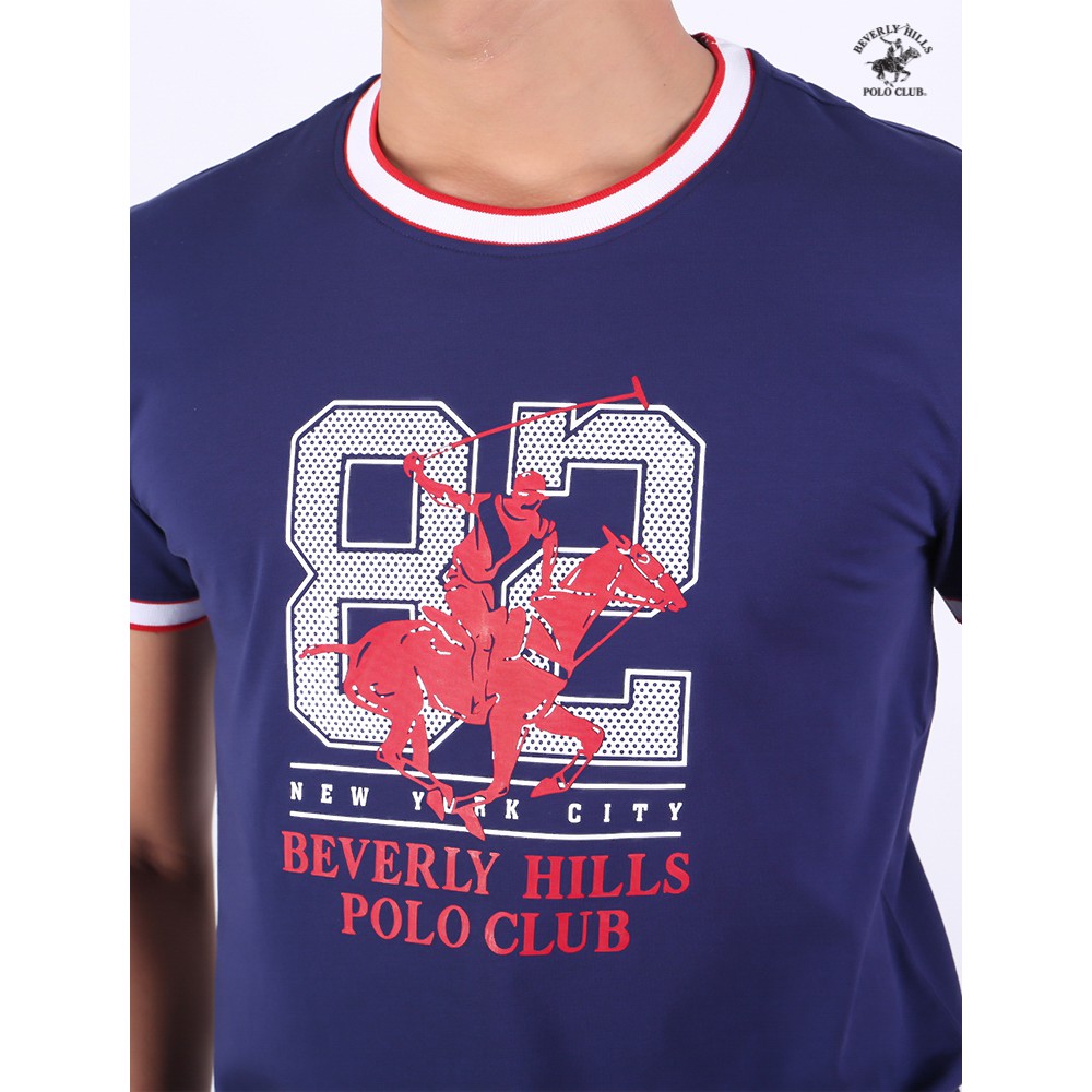 Beverly Hills Polo Club - Áo Tshirt Ngắn tay Nam Classic Đỏ đậm DBK- BHPC MATN0090