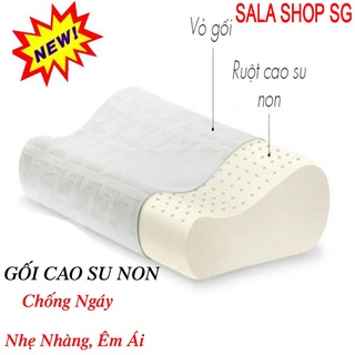 [TẶNG VỎ GỐI]Gối Cao Su Non Người Lớn HAHOO Cao Cấp Chống Ngáy Ngủ, Đau Cột Sống Cổ- Êm Ái , Mềm Mại, Không Xẹp