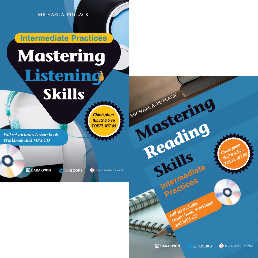 SÁCH - Bộ 2 Cuốn: Mastering Listening Skills + Mastering Reading Skills (Kèm CD)