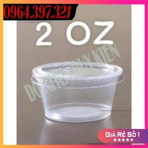 Combo 100 Hũ 2oz Đựng Sốt, Gia Vị, Nước Chấm 60ml TTK Sauce, spices containers (100pcs/set with lids)