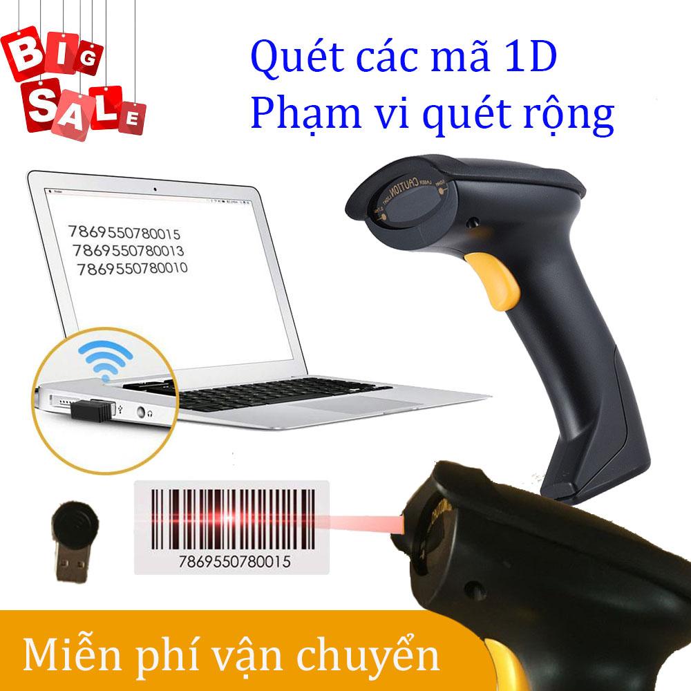 Máy Quét Mã Vạch Không Dây Cao Cấp, Máy Scan Cực Nhanh, Nhỏ, Gọn, Tiện Dụng, Công Nghệ Laser Tiên Tiến , Sale-50%