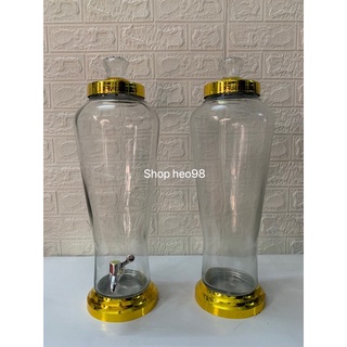 Bình thuỷ tinh sâm 3 lít, 4 lít, 7 lít vòi inox và không vòi