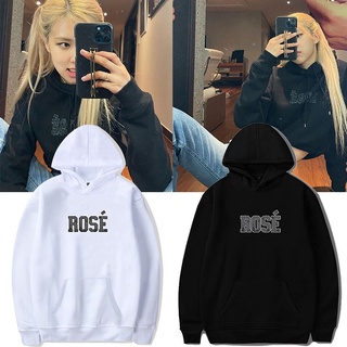 Áo khoác hoodie thiết kế có mũ đội đầu phong cách Rose trong Blackpink