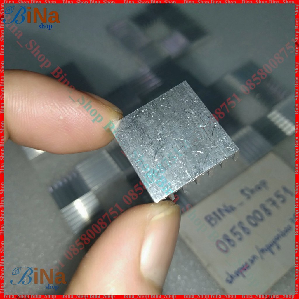 Nhôm tản nhiệt 6x20x20mm màu bạc