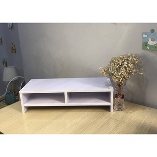Kệ gỗ decor đặt bàn nâng màn hình máy tính. Kệ gỗ nhiều chức năng để sách vở