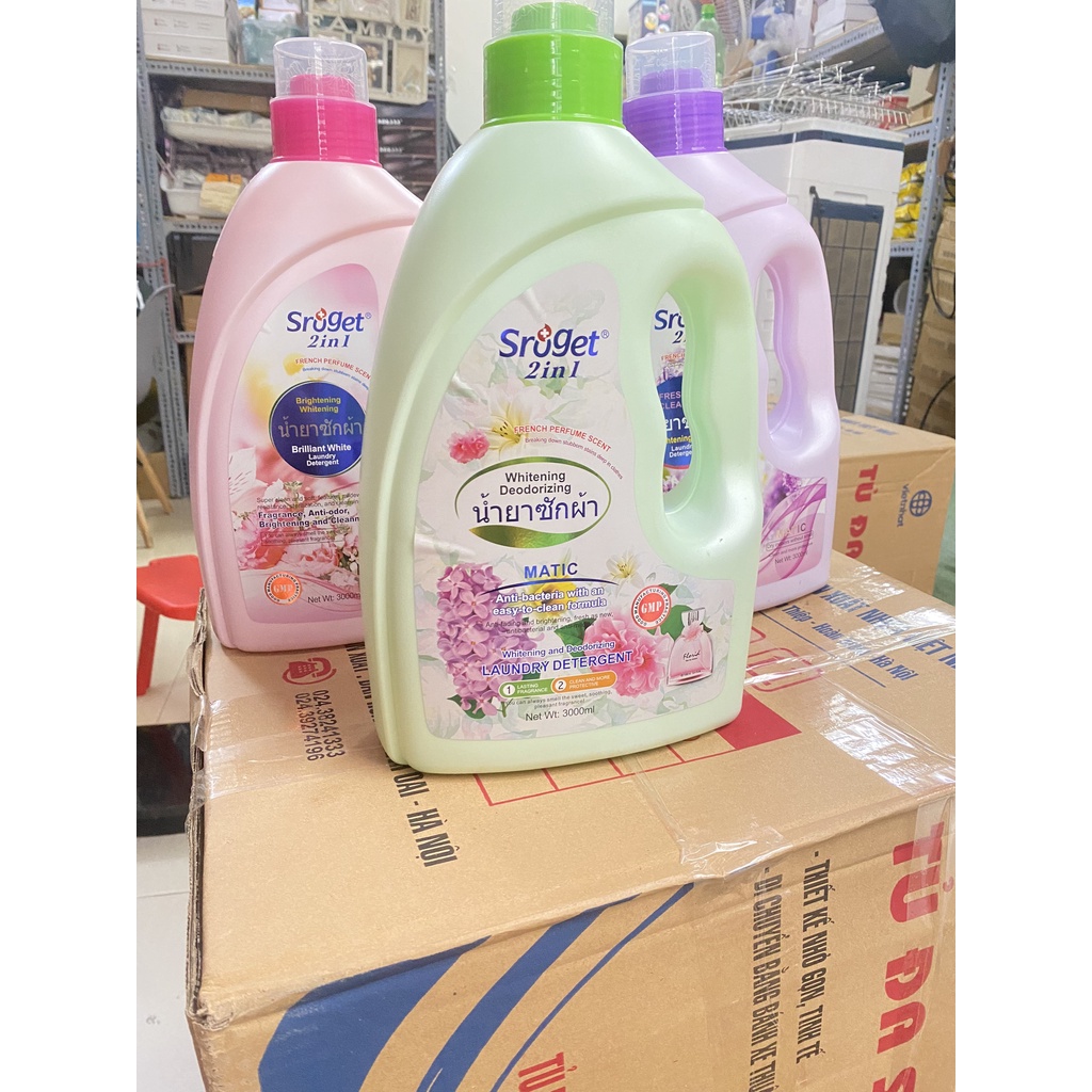 Nước Giặt - Xã Hương Hoa 2in1 Sroget THÁI LAN 3000ML