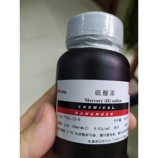 [Hàng thí nghiệm] Thủy ngân sunphat - HgSO4 Lọ 250g