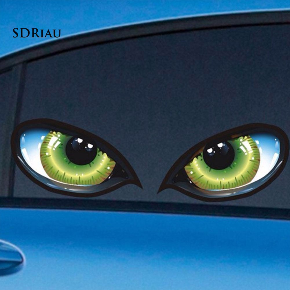 Miếng sticker dán kính chiếu hậu xe ô tô hình đôi mắt